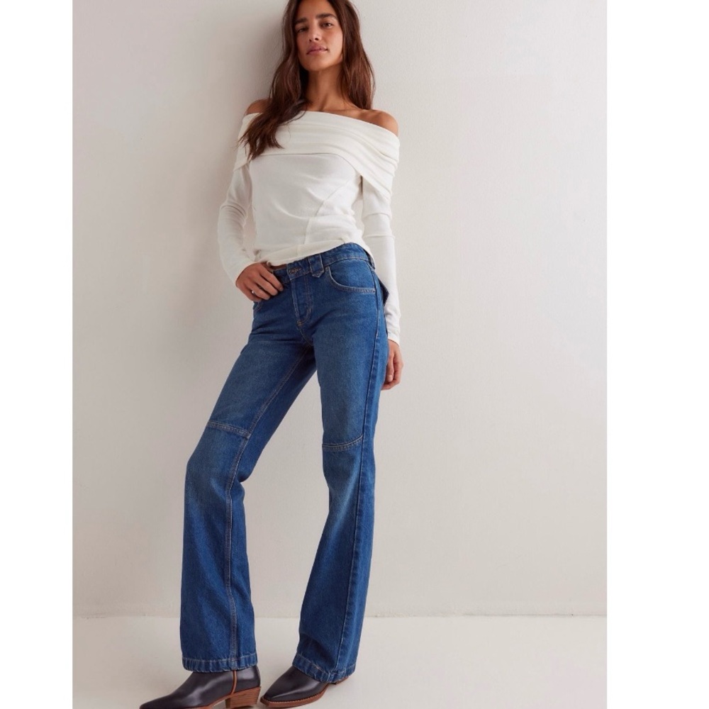 Free People We The Free Flora Low Rise Boot Cut Jeans NWT 28 Short